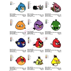 12 Angry Birds Embroidery Designs Collections 14
